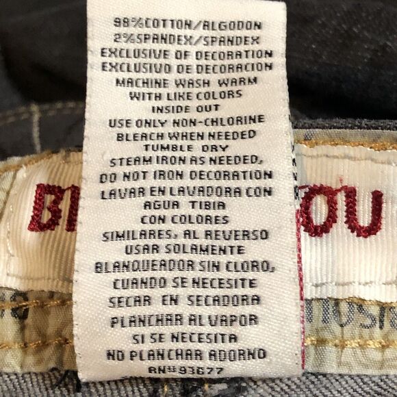 BISOU BISOU Womens Jeans 16 Mid-Rise Bootcut Blueish Gray Denim Stretch - Picture 7 of 11